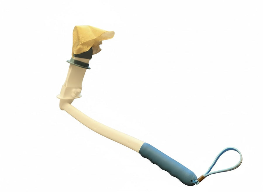 TIDY WIPER SLEEK Toileting and Bathing Aid for wiping the bum NEW DESIGN. WHITE