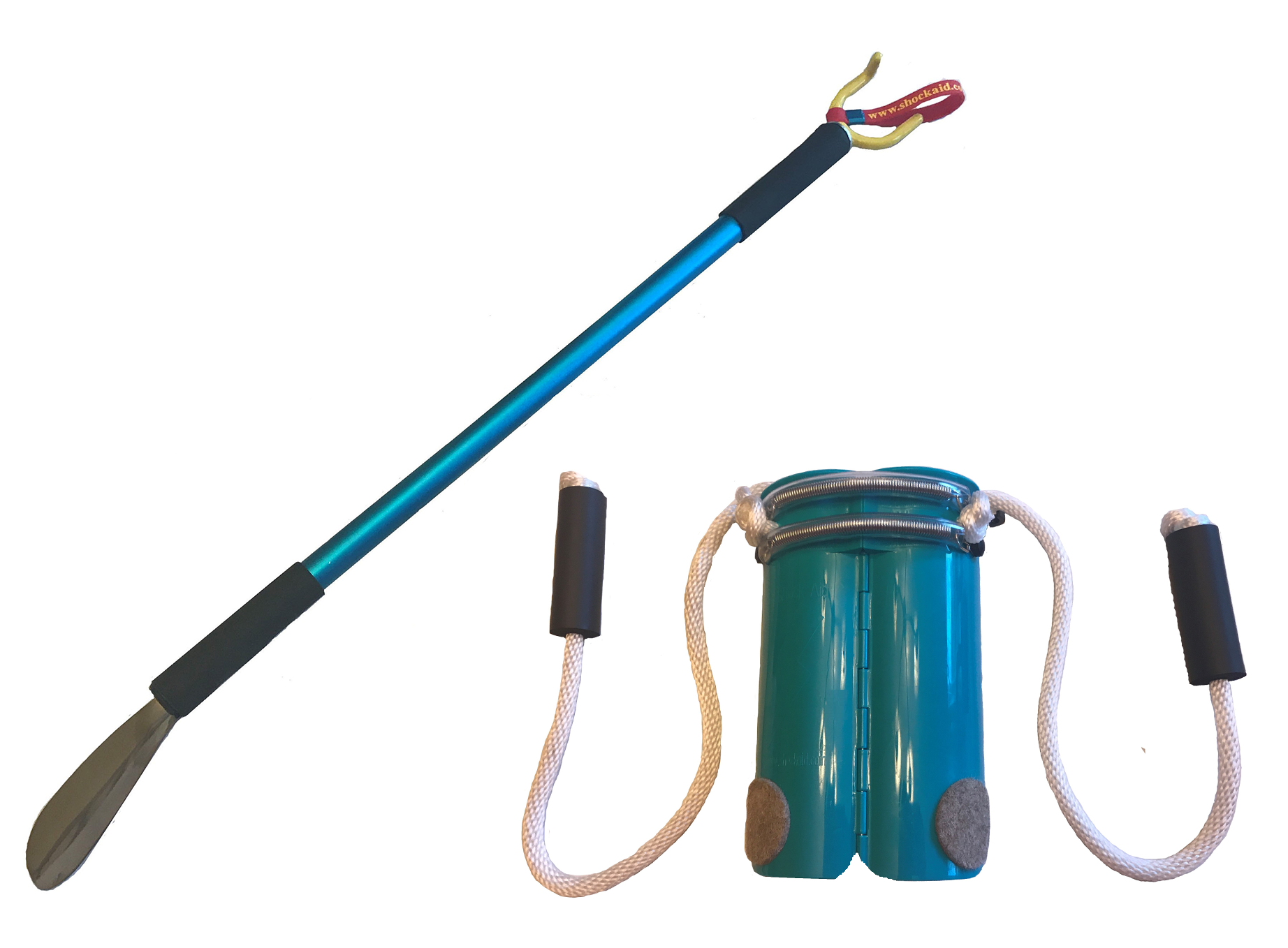 Hinged Compression Sock Aid Kit  (Double Spring) with Creative Self Care Solutions Multi-use Dressing Tool with Gripping Hook and Long Handled Shoe Horn