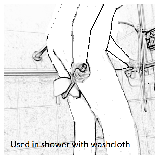 Tidy Wiper-Toileting and Showering Aid® for wiping the bum, by Creative Self Care Solutions