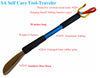 CSCS Multi-use Dressing Stick with Patented Adaptive Clothing Claw and Long Handled Steel Shoe Horn (Traveler Model)