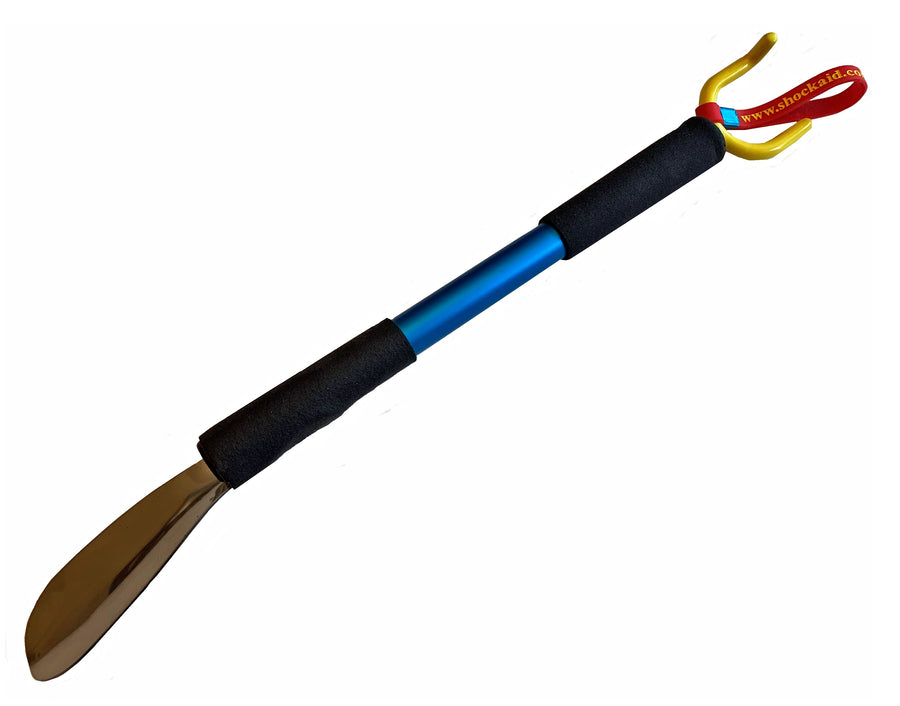 CSCS Multi-use Dressing Stick with Patented Adaptive Clothing Claw and Long Handled Steel Shoe Horn (Traveler Model)